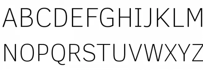 Clear Sans Thin Font UPPERCASE