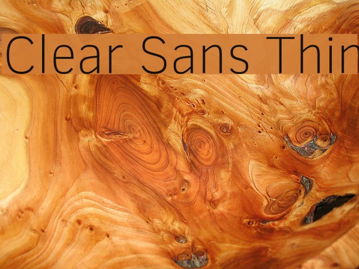 Clear Sans Thin Font examples