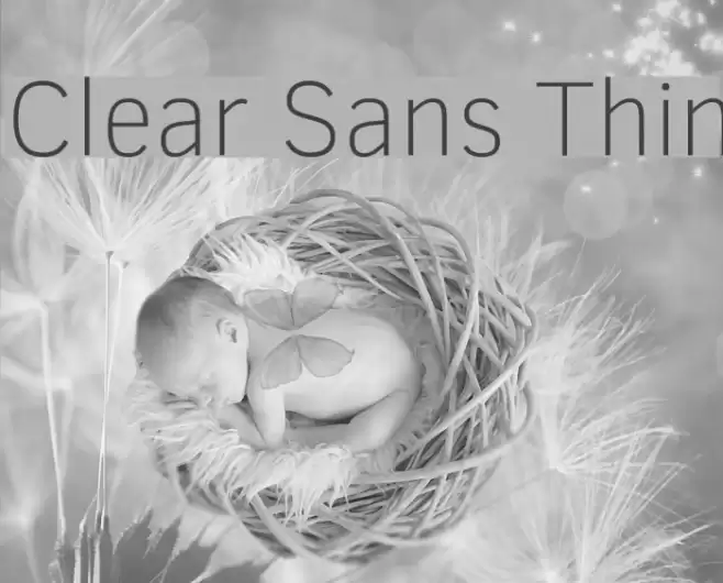 Clear Sans Thin Font examples