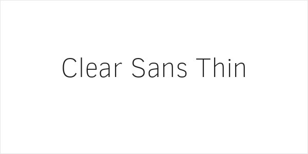 Clear Sans Thin Logo