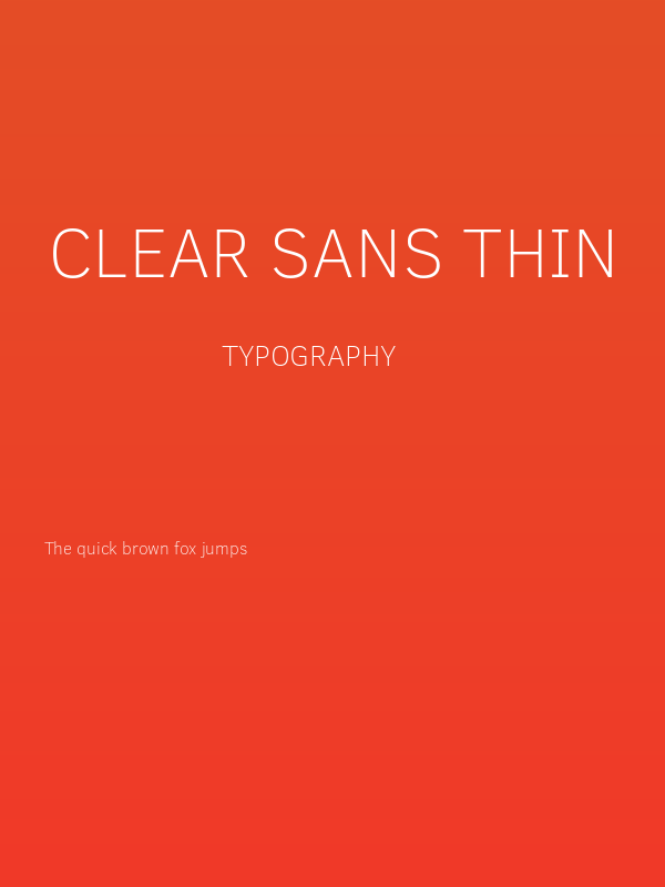 Clear Sans Thin Poster