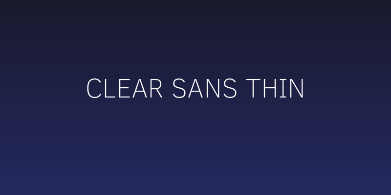 Clear Sans Thin Social Header