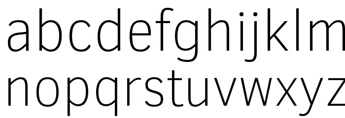 Clear Sans Thin Font LOWERCASE
