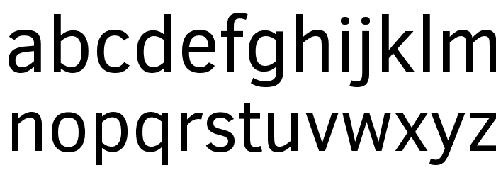 Clear Sans Font LOWERCASE