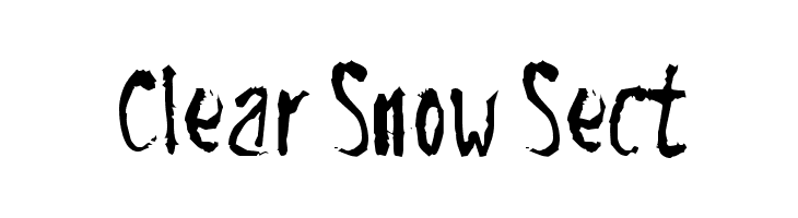 Clear Snow Sect  フリーフォントのダウンロード