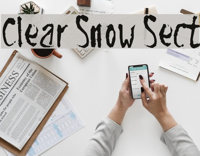 Clear Snow Sect Font examples