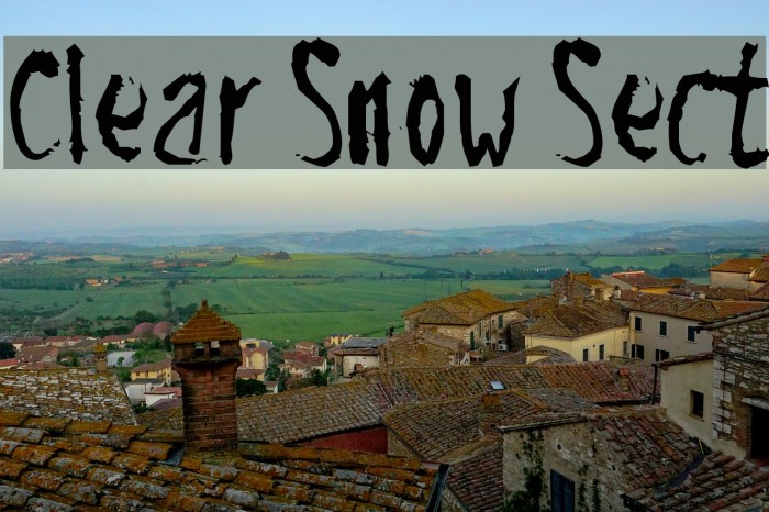 Clear Snow Sect Font examples
