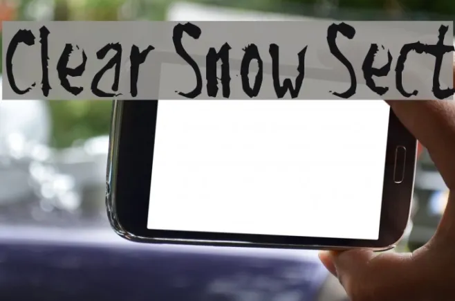 Clear Snow Sect Example 3