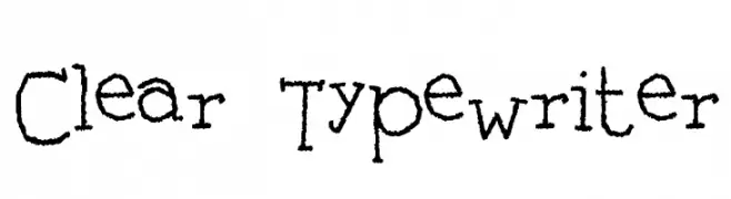 Clear Typewriter  Frei Schriftart Herunterladen