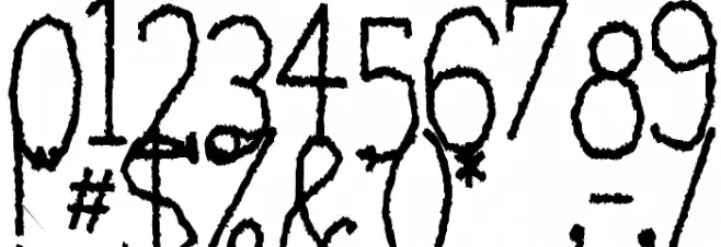 Clear Typewriter Font OTHER CHARS