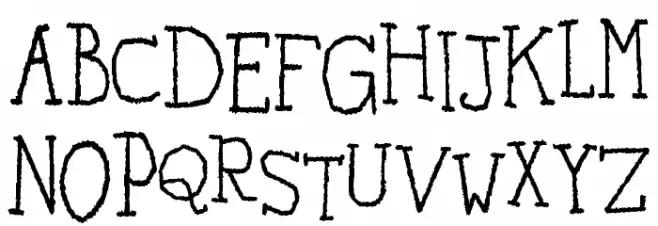 Clear Typewriter Caratteri MAIUSCOLE