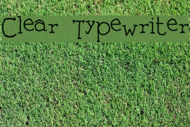 Clear Typewriter Example 1