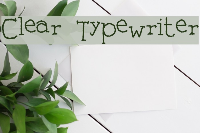 Clear Typewriter Font - FFonts.net