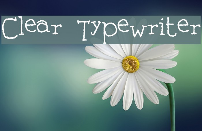 Clear Typewriter Font examples