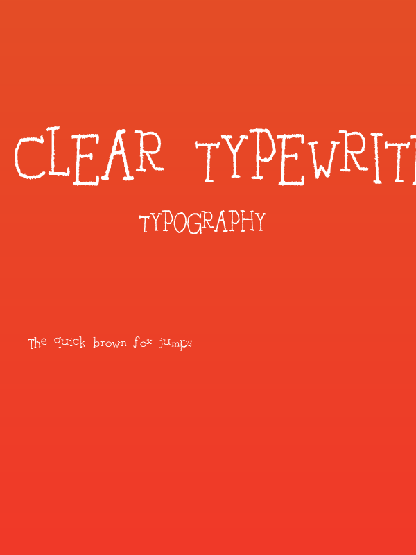 Clear Typewriter Poster