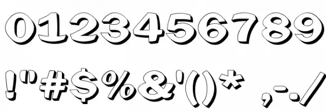Clearblock circular - 3DFX Font OTHER CHARS