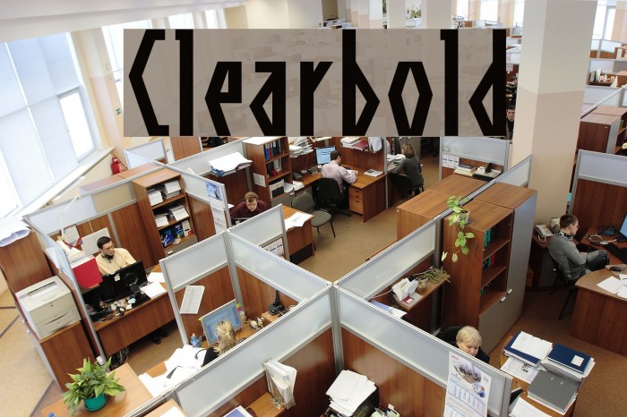 Clearbold Font examples