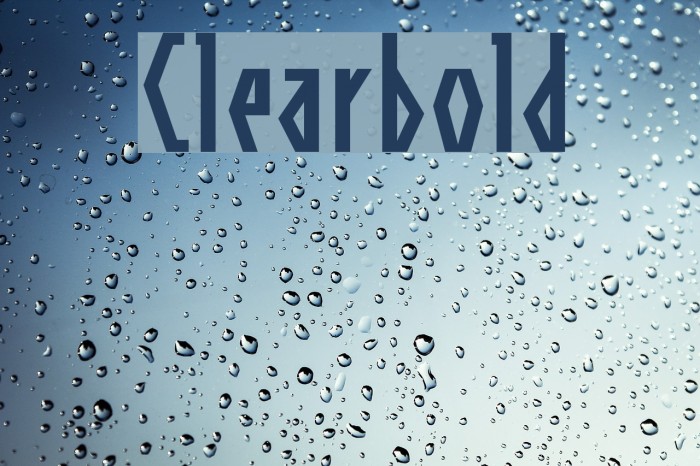 Clearbold Font examples