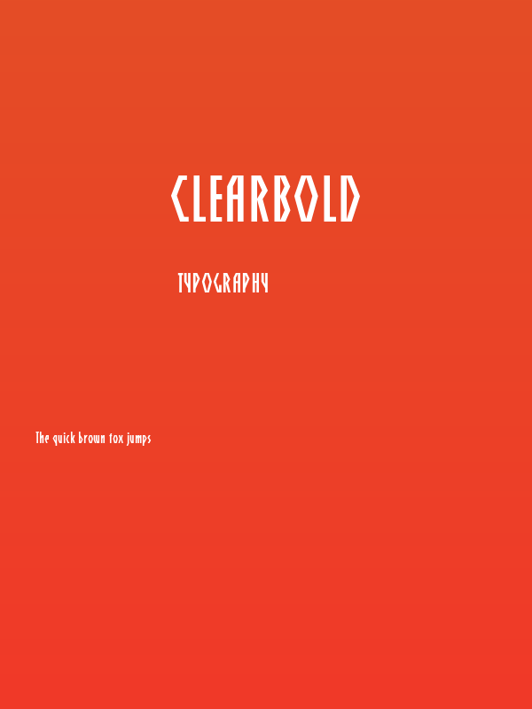 Clearbold Poster