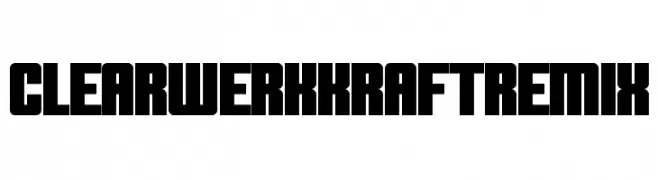 Clearwerkkraftremix  font caratteri gratis