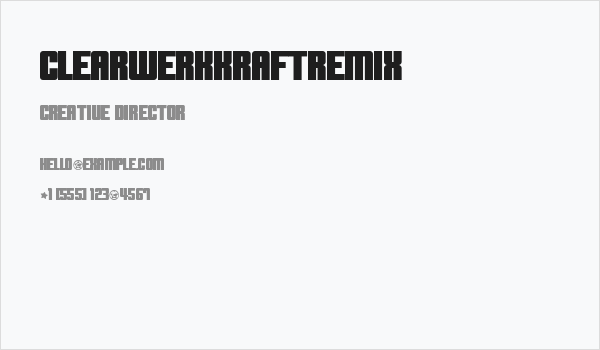 Clearwerkkraftremix Business Card