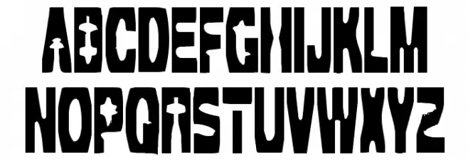 Cleaved TTR -BRK- Schriftart Groß