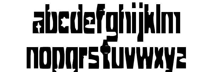 Cleaved TTR -BRK- Font LOWERCASE