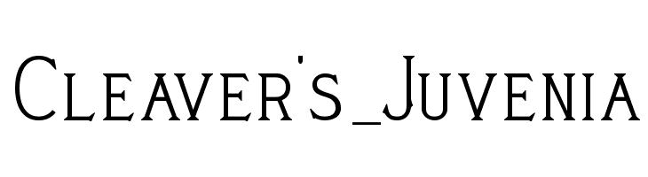 Cleaver's_Juvenia  Скачать бесплатные шрифты