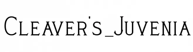 Cleaver's_Juvenia  नि: शुल्क फ़ॉन्ट्स डाउनलोड