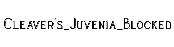 Cleaver s Juvenia Blocked Font FFonts