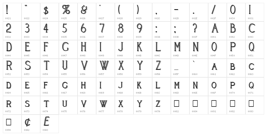 Cleaver's_Juvenia_Blocked Character Map