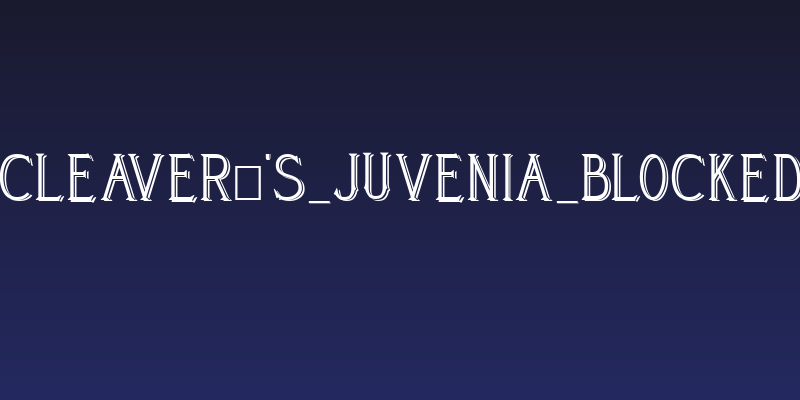 Cleaver's_Juvenia_Blocked Social Header