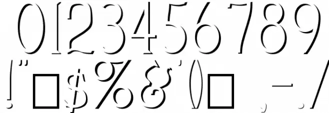 Cleaver's_Juvenia_Embossed Font OTHER CHARS