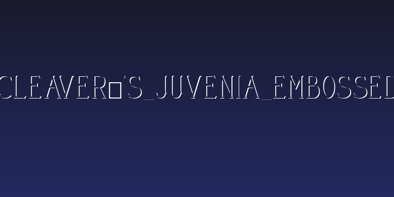 Cleaver's_Juvenia_Embossed Social Header