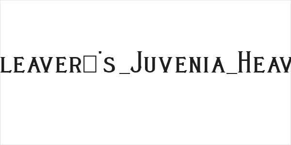Cleaver's_Juvenia_Heavy Logo