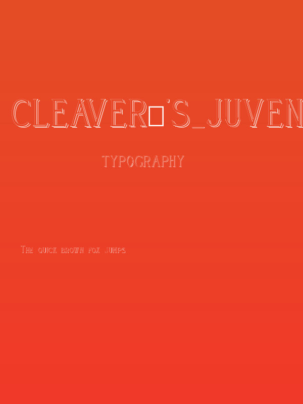 Cleaver's_Juvenia_Raised Poster