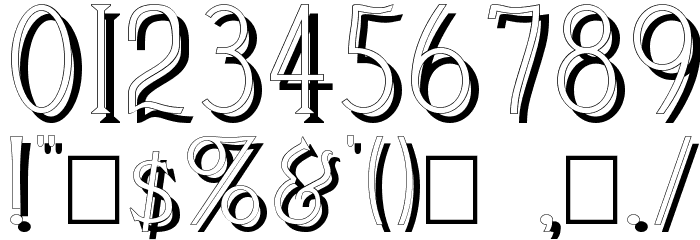 Cleaver's_Juvenia_Shadowed Font OTHER CHARS