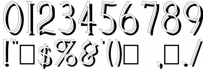 Cleaver's_Juvenia_Shadowed フォント その他の文字