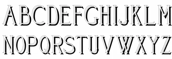 Cleaver's_Juvenia_Shadowed Font UPPERCASE