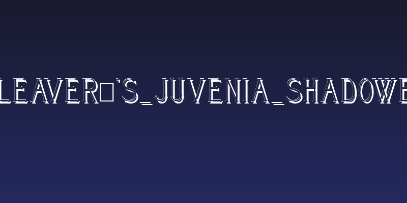 Cleaver's_Juvenia_Shadowed Social Header