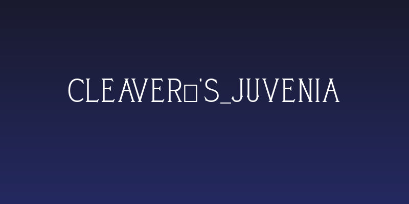 Cleaver's_Juvenia Social Header