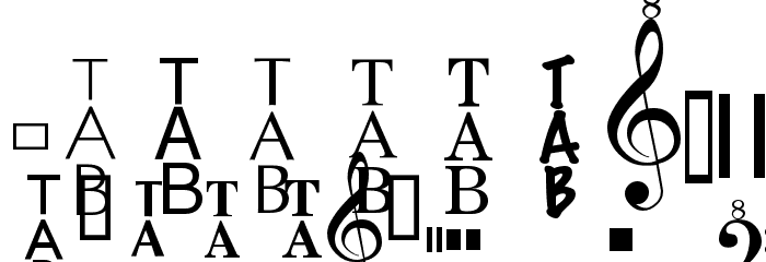 Clefs Font OTHER CHARS