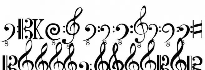 Clefs خط أحرف كبيرة