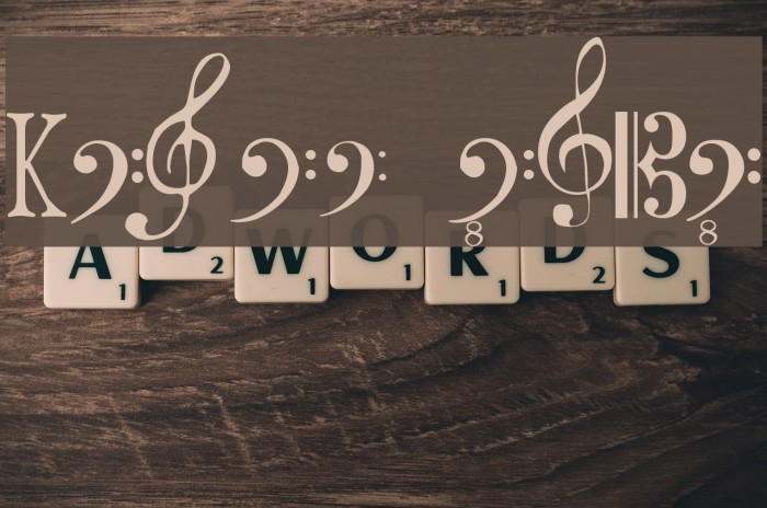 Clefs Font examples