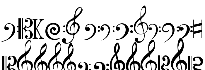 Clefs Font LOWERCASE