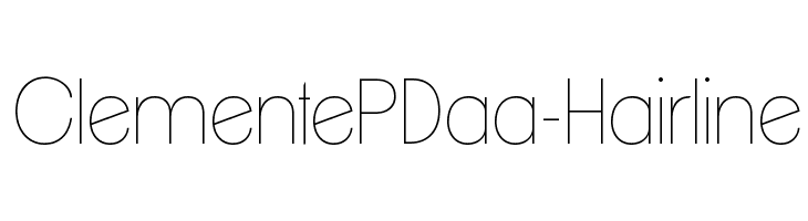 ClementePDaa-Hairline Font
