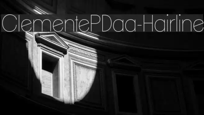 ClementePDaa-Hairline Font examples