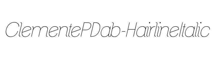 ClementePDab-HairlineItalic Font