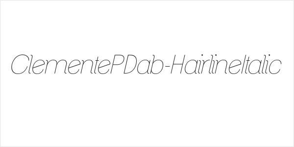 ClementePDab-HairlineItalic Logo
