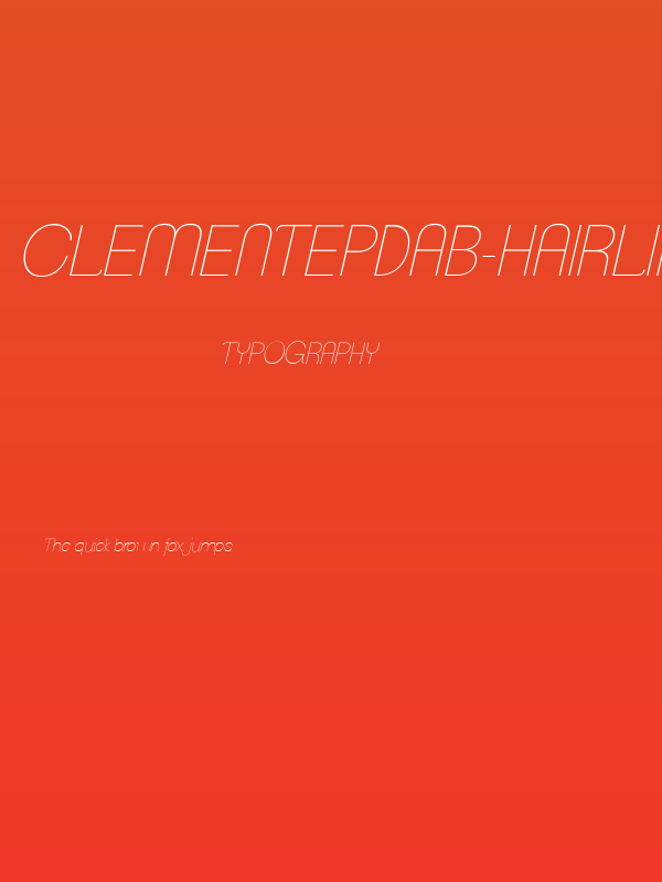 ClementePDab-HairlineItalic Poster